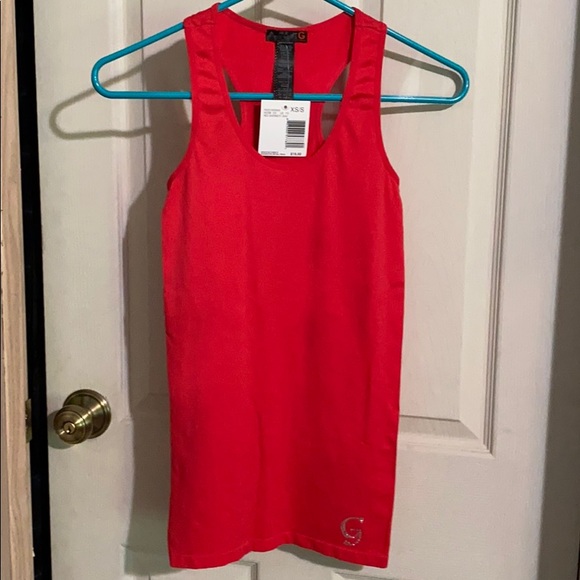 Stretchy Razor Back Tank Top by Guess - Picture 1 of 4